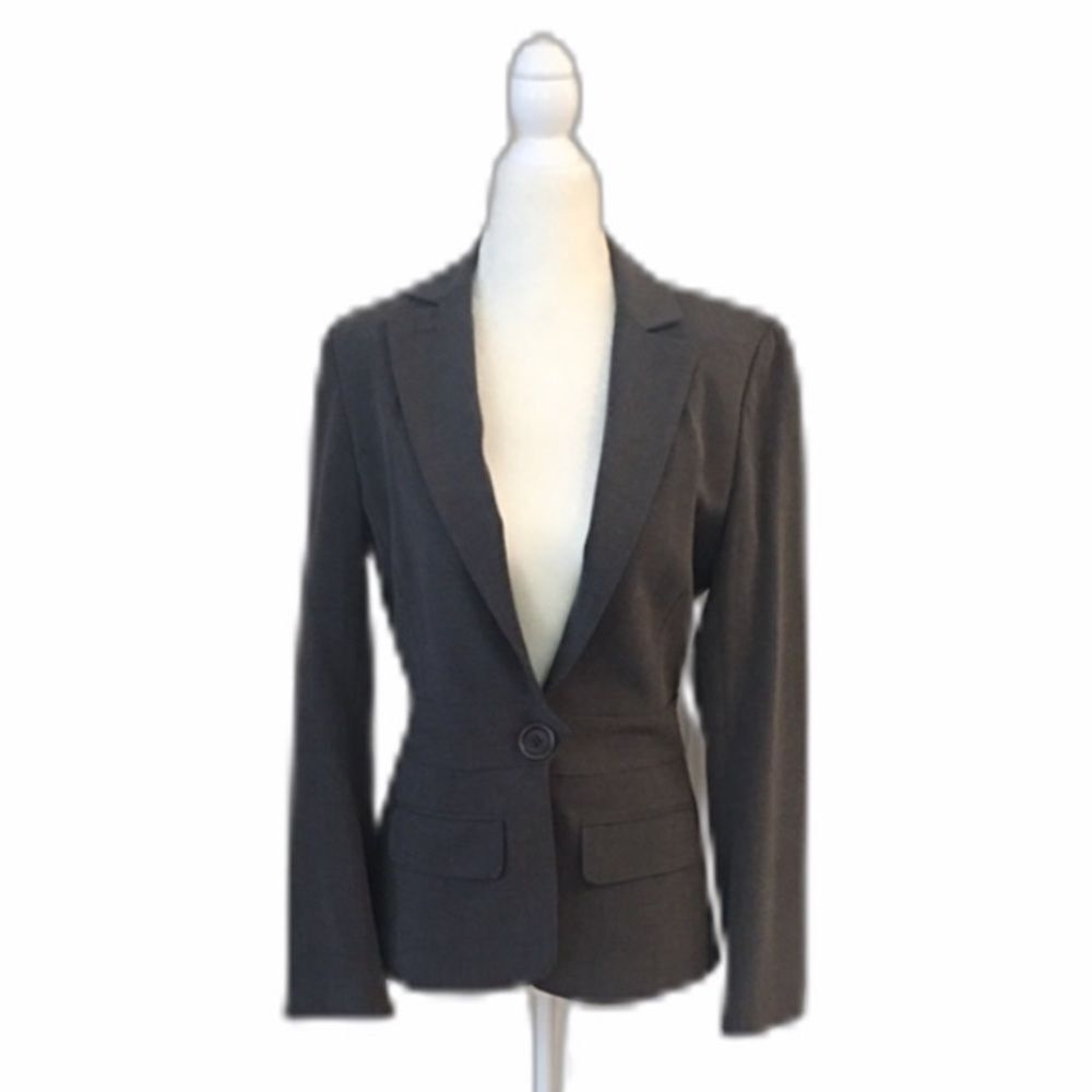 Max Studio Gray Button Blazer - Picture 2 of 8
